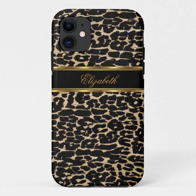 Coques Case-Mate iPhone iPhone 5 Elegant Gold Poster de animal (Dos)