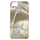 iPhone 5 élégant Sepia Silver Metal Floral Look