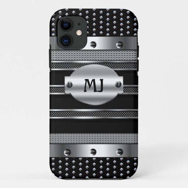 Coques Case-Mate iPhone iPhone 5 étoffes métalliques look Chrome Mens (Dos)