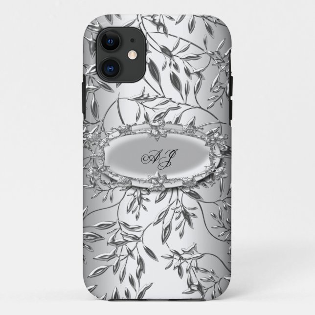 Coques Case-Mate iPhone iPhone 5 Monogrammed Regal Élégant Damask Argent (Dos)
