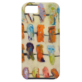 Coque Tough iPhone 5 iphone 5 oiseaux d'art abstrait de cas de vibe