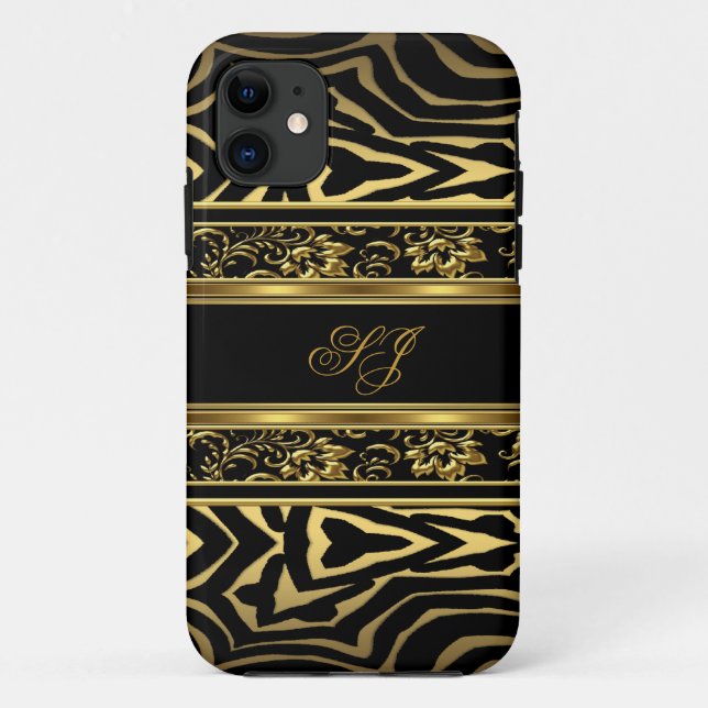 Coques Case-Mate iPhone iPhone 5 ou 4 Modern Gold Black (Dos)