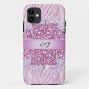 Etui iPhone Case-Mate iPhone 5 ou 4 Zèbre Damassé Joli Rose
