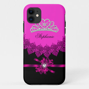 Coques Pour iPhone iPhone 5 Princess Tiara Argent Rose Strassée