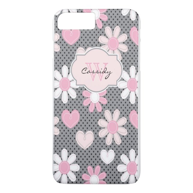Coques Case-Mate iPhone iPhone 7 coeurs du pois | des marguerites | de (Dos)