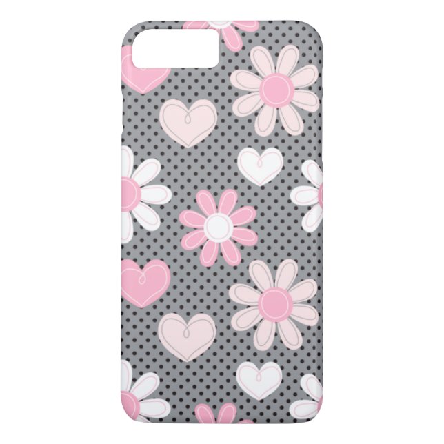 Coques Case-Mate iPhone iPhone 7 coeurs du pois | des marguerites | de (Dos)