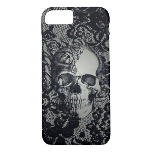 Coques Pour iPhone iPhone 8/7, à peine là cas du crâne w/Lace de