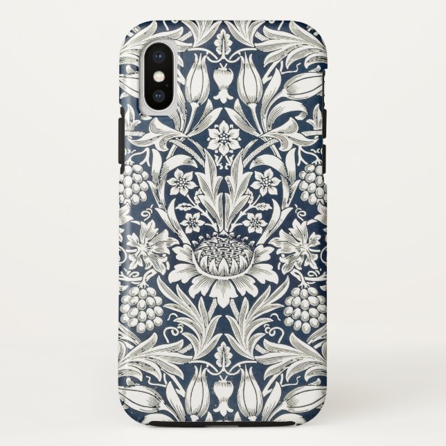 Coques Case-Mate iPhone iphone Cases - Blue White Flowers William Morris (Dos)