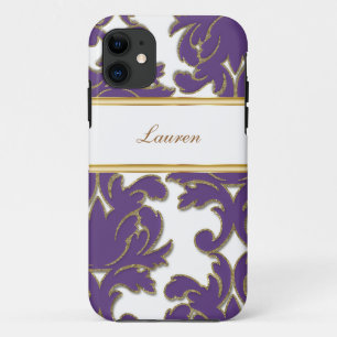 Coques Pour iPhone iPhone de monogramme de damassé 5 cas