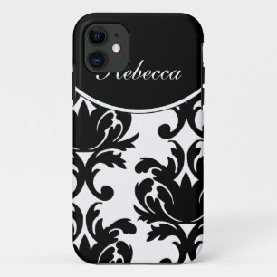 Coque Case-Mate Pour iPhone iPhone de monogramme de damassé 5 cas