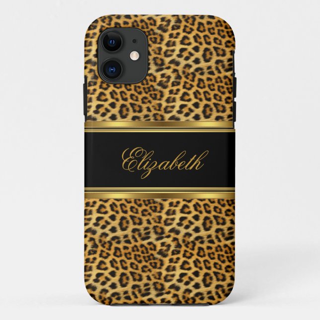 Coques Case-Mate iPhone iPhone Elegant Classy Gold Leopard (Dos)