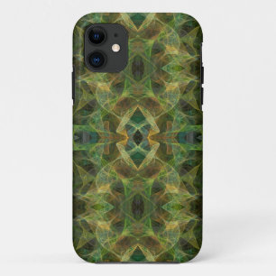 Coque iPhone 11 iPhone Fractal vert 5 Coque-Mate à peine là