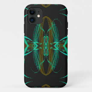 Coque iPhone 11 Iphone Fractal Vert 5 Coque-Mate personnalisé ID
