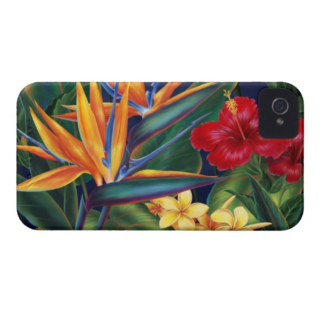 Coques Case-Mate iPhone iPhone hawaïen de paradis tropical 4 cas (Dos Horizontal)