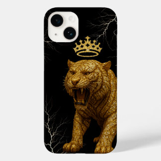 Coque Pour iPhone 14 iPhone / iPad case  Furious Golden King Tiger with