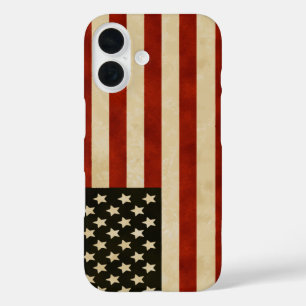 Coque Pour iPhone 16 iPhone vintage American Flag