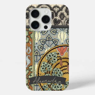 Coque iPhone 15 Pro Iphone Vintage Lily Motif Art déco personnalisé