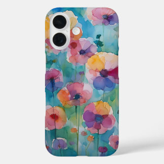 Coque Pour iPhone 16 iPhone Watercolor Floral Pastel Case