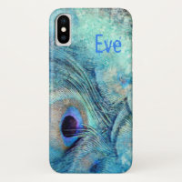 Iphone X de plume de paon