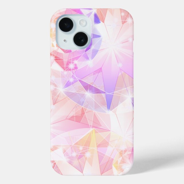 Coques Case-Mate iPhone Iridescence Lavande rose brillant cristal (Verso)