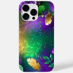 Coque Pour Pour iPhone 14 Pro Max Iridescente mardi gras arrière - plan avec perles