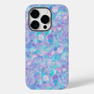 Coque Pour iPhone 14 Pro Iridescente Opal Glass Cabochons