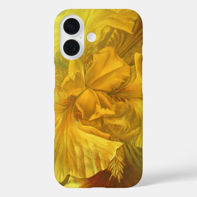 Coques Case-Mate iPhone Iris beauté intérieure jaune chaud (Verso)