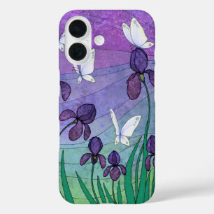 Coque Pour iPhone 16 iris et papillons
