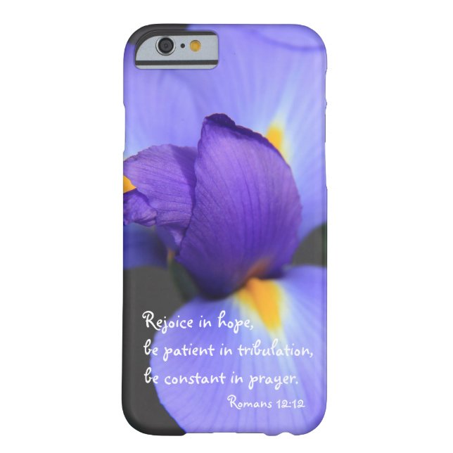 Coques Case-Mate iPhone Iris pourpre, vers de bible au sujet d'espoir, (Dos)