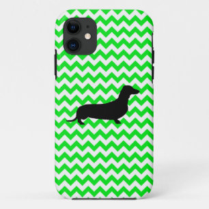 Case-Mate iPhone Case Irish Green Chevron avec Dachshund Coque-Mate iPho