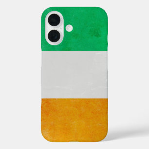 Coque Pour iPhone 16 Irlande Grunge - Drapeau Tricolore irlandais