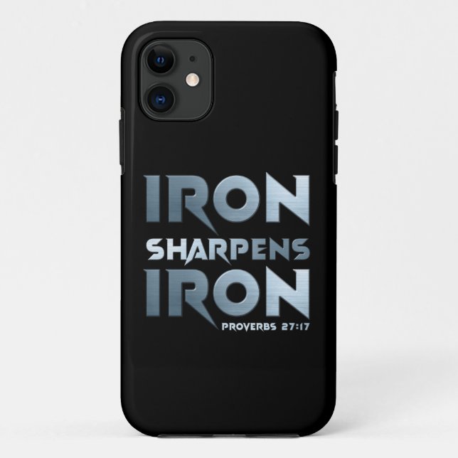 Coques Case-Mate iPhone Iron Sharpens Fer - Christian Men & Women Proverbe (Dos)