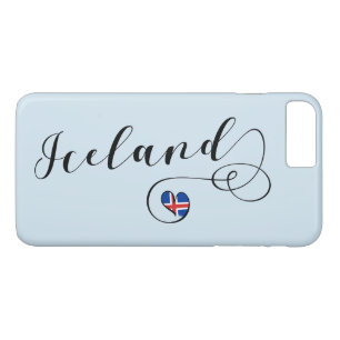 Coque iPhone 8 Plus/7 Plus Islandais Cellule cardiaque, Islande