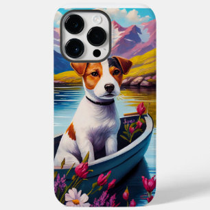 Coque Pour Pour iPhone 14 Pro Max Jack Russell sur une pagaie : Une aventure panoram