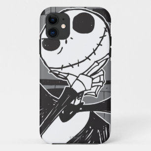 Coque iPhone 11 Jack Skellington   Éffrayant Arrière - plan oculai