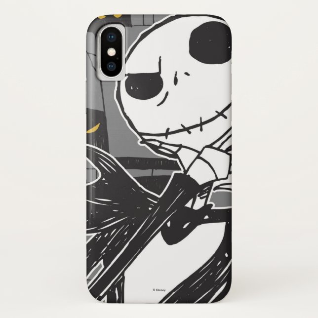 Coques Case-Mate iPhone Jack Skellington | Éffrayant Arrière - plan oculai (Dos)