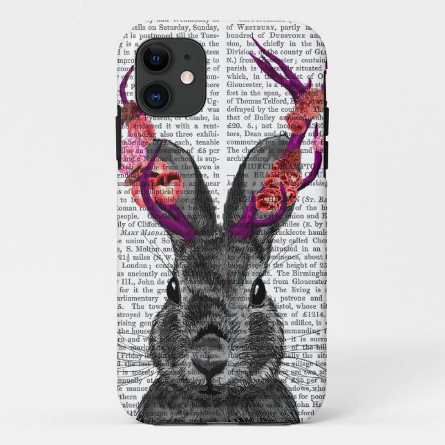 Coques Case-Mate iPhone Jackalope aux Antlers roses (Dos)
