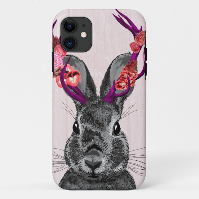 Coques Case-Mate iPhone Jackalope avec les andouillers roses 2 (Dos)