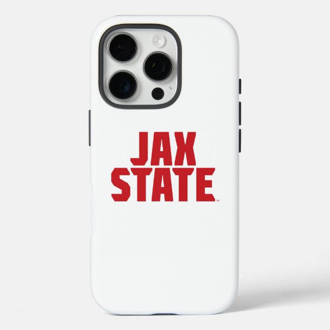 Coques Case-Mate iPhone Jacksonville State University JAX STATE Bold Red (Verso)