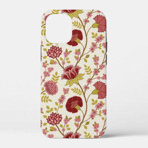 Case-Mate iPhone Case Jacobean Floral Grand Motif Reds Pinks Gold Creme