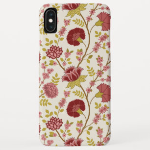 Case-Mate iPhone Case Jacobean Floral Grand Motif Reds Pinks Gold Creme