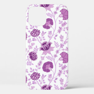 Case-Mate iPhone Case Jacobean Floral Grand Motif rose sur blanc
