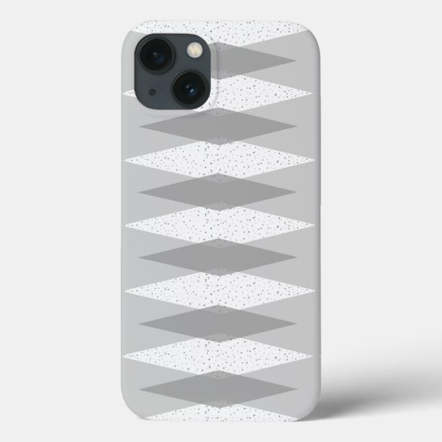 Coques Case-Mate iPhone Jacquard moderne gris du milieu du siècle iPhone / (Verso)