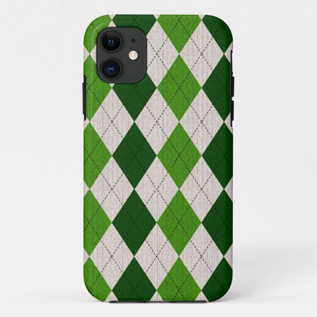 Coques Case-Mate iPhone Jacquard vert irlandais (Dos)