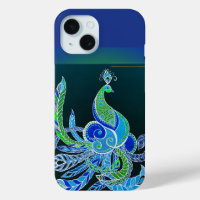 Jade Majesty Elegant Vert et bleu paon