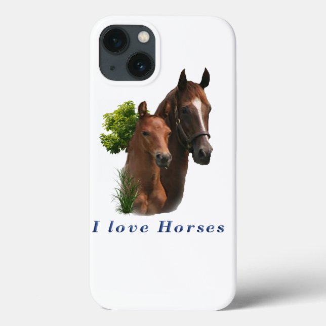 Coques Case-Mate iPhone J'adore les chevaux (Verso)