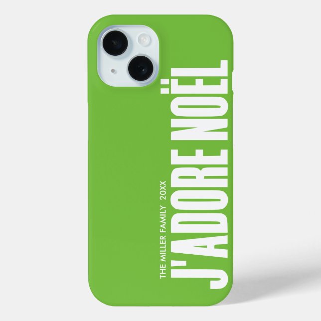 Coques Case-Mate iPhone J'adore Noël ! (Verso)