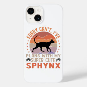Coque Pour iPhone 14 J'ai des plans avec mon chat Sphynx
