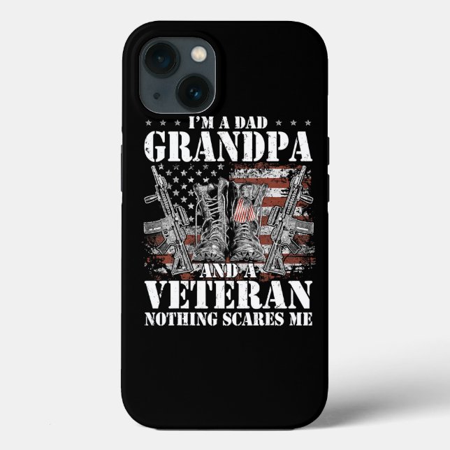 Coques Case-Mate iPhone J'ai Papa Grandpa et Vétéran Nothing scares (Verso)