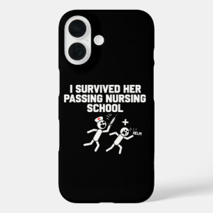 Coque Pour iPhone 16 J'Ai Survécu À Son Passage Infirmière De L'École D